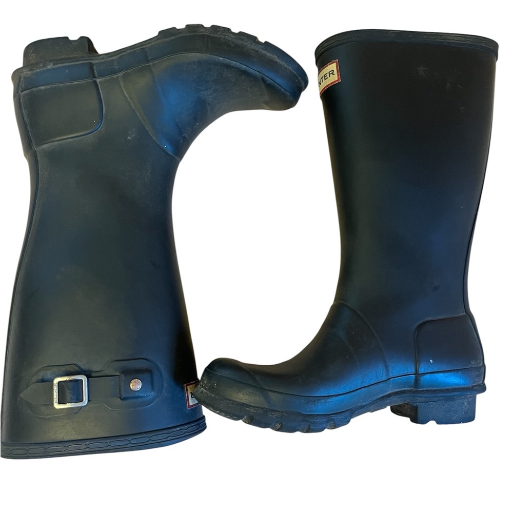 Hunter Kids Boots Black Waterproof Rain Boot Youth Size 4G/3B